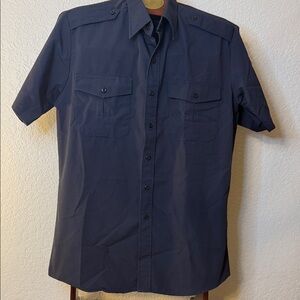 Camco Men's Navy Short Sleeve Button-Down Shirt